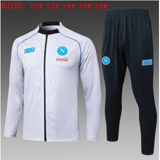 Chándal Napoli 2025/26 (White II Long Zipper) - NIÑOS